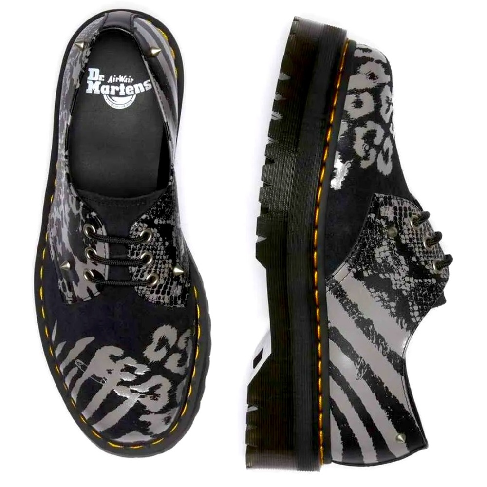 DR. MARTENS 1461 Quad Animal Clash Leather Spiked Platform Shoes MEN’S Size 13